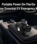 Heavy Duty CCS2 To GBT DC Adapter 400 Amp Fast EV Charging Connector on car console for quick charge plug setup.