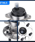 Close-up views of Rear Wheel Bearing And Hub Assembly Replacement For 2010-2015 Prius And 2012-2015 Plug-In, 5 Lug With ABS