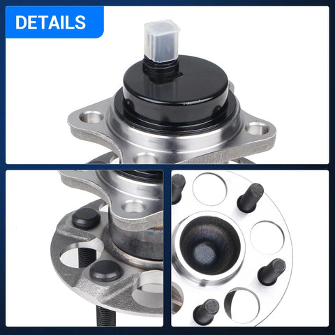 Close-up views of Rear Wheel Bearing And Hub Assembly Replacement For 2010-2015 Prius And 2012-2015 Plug-In, 5 Lug With ABS