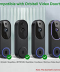 Anti-Theft Doorbell Camera Mount For Orbitell Video Doorbell, No-Brainer Anti-Blocks Motion Sensor, Adjustable Bracket display.