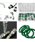 270 Piece Car AC O Ring Kit With 18 Sizes Fluorine Rubber Gaskets For Automotive AC Repair And Plumbing Sealing Box Leakproof Seal Kit For Compressor And HVAC Maintenance