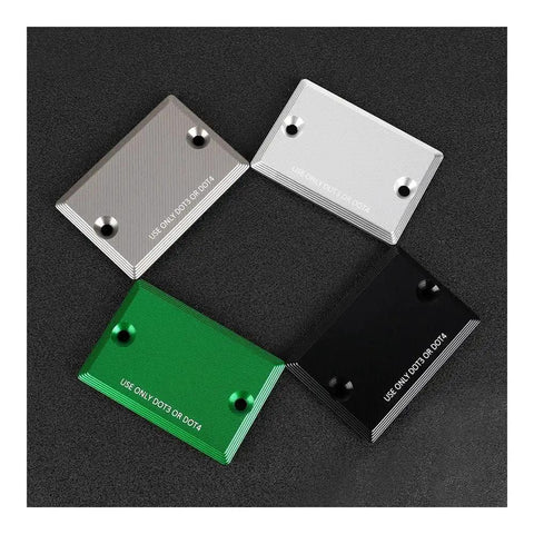 Four colored front brake fluid reservoir caps for ZX12R ZX-12R 2000-2005, displayed in green, silver, black, and brown.
