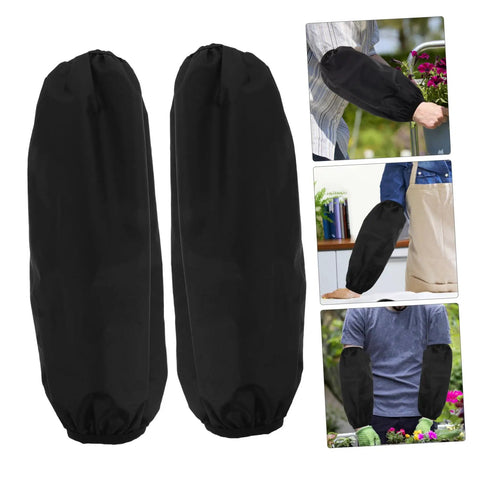 Built Like A Tank Long Arm Sleeves For Welding Mechanics And Shop Work Heavy Duty Cover For Painting Gardening Or Kitchen Mess Easy Clean Oil Proof Arm Guards With Stretchy Elbow Bands Black Two Pack