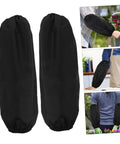 Heavy Duty Grease Resistant Long Arm Sleeves Waterproof Forearm Shields shown in black, ideal for cooking and gardening use.