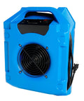 Blue Low Profile Air Mover 0.25 HP, 1200 CFM, 2 Speed Carpet Dryer Floor Fan with Dual GFCI Outlets, stackable design