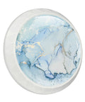 Four Pack Straight Up Stunning Marble Look Glass Cabinet Knobs With Light Blue Gold Texture Round Drawer Pulls For Kitchen Cupboards Dresser Doors A Total Vibe Upgrade round blue gold textured knob.