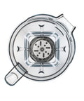 Top view of 48 Ounce Aer Disc Blender Container With Self Detect Tech Tamper Low Profile And BPA Free Dishwasher Safe