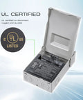 Outdoor AC Disconnect Box 30 Amp 120/240V 2 Pole 1 Phase Waterproof Metal Enclosure With Pull Out Switch NonFused UL Listed open view
