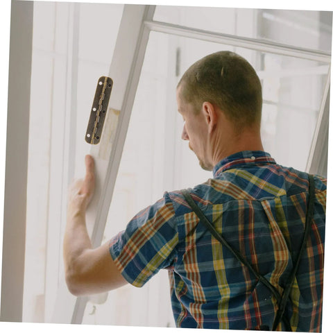 LIFKOME long piano hinge installed on a window frame; heavy-duty steel, 180° ultra-thin design.