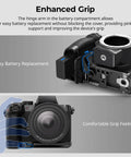 Z50 II Base Plate For Nikon Z50 II Aluminum Alloy Bottom Mount Plate With Arca Swiss Quick Release shown on camera.