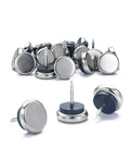 Nail On Furniture Glides For Chairs And Tables, Cushioned Nickel Base, 1 Inch, Grey, 20 Pack, Smooth Carpet Glide with nails