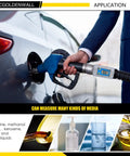 Person using 2-Inch Turbine Fuel Flow Meter Digital Readout For Diesel And Kerosene to fuel a car at a station