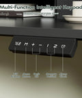 Electric Standing Desk With Two Drawers And Monitor Shelf Adjustable Height Sit Stand Desk With Splice Board Quick Install