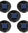 5 Pack Replacement Solar Light Tops Kit With No Fuss Easy Install For Outdoor DIY Hanging Lanterns Featuring 2.76 Inch Outer Ring