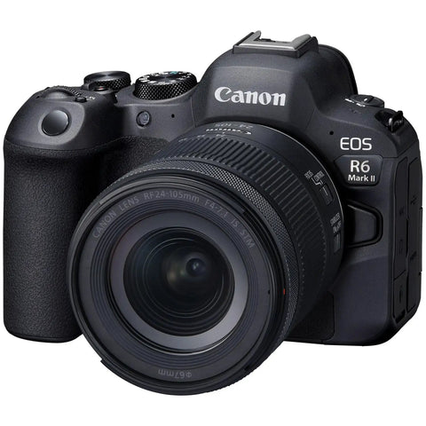 R6 Mark II Full Frame Mirrorless Camera Kit With RF 24-105mm F4 L IS USM Lens on white background