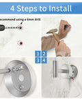 Heavy Duty Stainless Steel Towel Hooks 4 Pack Brushed Nickel Wall Mounted Robe Hangers installation steps