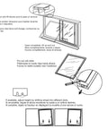 Instructional diagram for No Hassle Horizontal Sliding Window Rollers 2 Pack Heavy Duty Tandem Track Assemblies replacement steps.