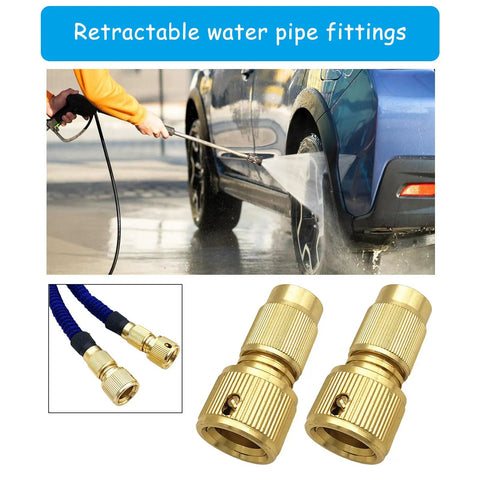Durable Aluminum Hose Connectors Fix Leaks Fast. Expandable Water Fitting Repair Kit For Garden Faucets And Car Washing. Two Piece Set Saves Money On New Hoses. Perfect Upgrade For Outdoor Plumbing Jobs. Brass hose connectors for car wash and garden use