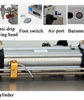 Top Shelf Pneumatic Horizontal Paste Filler With Slick Drip Free Performance And No Sweat Hassle Setup For Ketchup Honey Oil Lubricant Shampoo Cream 500 To 5000 Ml components including anti-drip filling head and cylinder.