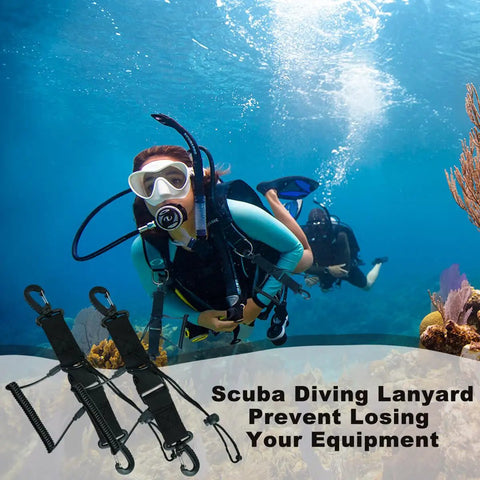 Scuba Diving Lanyard Clips With Quick Release Double Buckle For Small Point And Shoot Cameras And Reef Hook Dive Lights at reef.