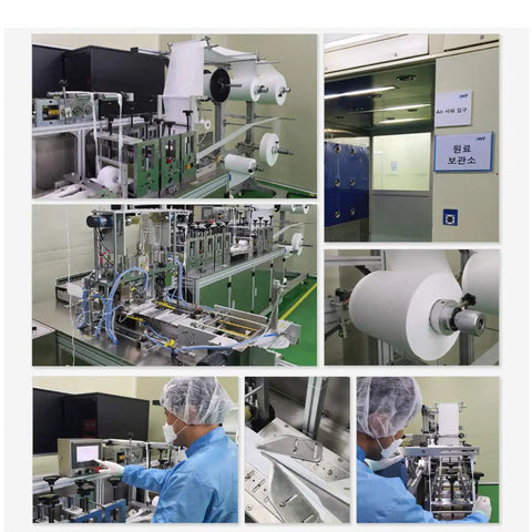 Manufacturing process of 30 Pack Black Face Mask 4 Layer Safety With Electrostatic Filtration Patented Adjustable Earloop