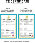 CE certificates for SPDZ and DZ47Z with details and certification numbers, showcasing compliance for safety standards.