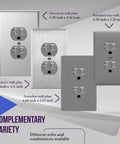 Various wall plates with Tamper-Resistant Industrial Grade Duplex Receptacles 20A 125V 2 Pole Grounding 5 20R UL Listed