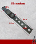 Two Pack Swivel Style Exhaust Hangers For Universal Fit, Beefed Up Heavy Duty Open End Muffler Bracket with dimensions shown.
