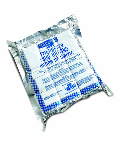 Grab And Go Emergency 3 Day Food And Water Kit For One Person with foil packet of emergency food rations.