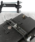 Rock Solid Aluminum Car Battery Holder Bracket With J Bolt Heavy Duty Adjustable Vehicle Mount for 6.69 to 9.44 inch batteries.
