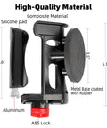 Side view of a heavy-duty magnetic cup holder with 88 lb grip, showing composite and aluminum materials, 12 neodymium magnets.
