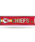 Official Kansas City Chiefs NFL Aluminum Metal Street Sign 4X15 Inch Durable Weatherproof All Indoor And Outdoor Wall Art Decor For Man Cave Legit Badass Vibe, red with white and yellow text, wall-mounted.