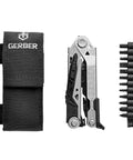 Center Drive Multitool With 12 Piece Bit Set Outboard Knife Pliers Pry Bar Bottle Opener And Awl Includes Pro Grade Sheath