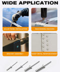Tri Fold Pop Rivets One Eighth Inch By Half Inch, 100 Pack High Grip Exploding Bulb Blind Rivets For Thin Sheet Metal