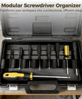 Modular Screwdriver Organizer Set With Magnetic Holders For Tool Drawers And Tool Boxes Wavy Groove Design 3 Pack With 24 Holders