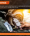 Checking Ceramic Front And Rear Brake Pads Set For Hyundai Sonata 2011 To 2015 And Kia Optima 2011 To 2016 Non Turbo Models