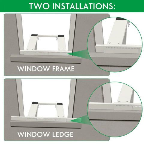 Heavy Duty No Drill Window AC Bracket That Holds Up To 200 Lbs, Easy Install Universal Window Air Conditioner Support Bracket