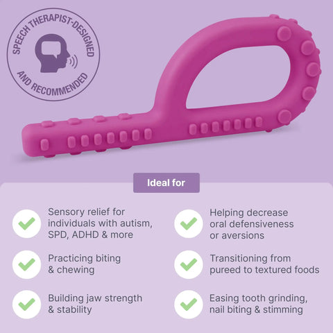 Textured Grabber Sensory Chew For Kids And Adults Chill Calming Fidget Toy For Autism ADHD SPD Anxiety Medical Grade Oral Motor Therapy Tools Chewy Texture To Soothe Nerves And Improve Focus At School Work Or Home
