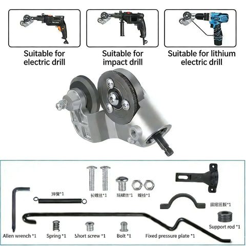 Titanium Drill Nibbler Attachment For Beast Mode Fast Sheet Metal Cutting And Vinyl Slitting Multi Metal Cutter with accessories