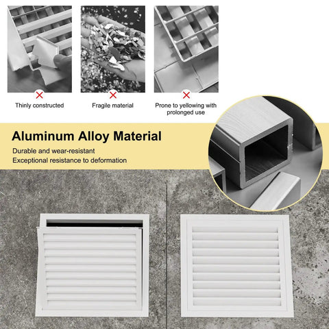 Slick Aluminum Louvered Access Panel For Drywall And Ceilings With Concealed Switch Hides Wiring And Piping Solid Feel No Sweat Install 13.7 X 23.6 Inches Multi Purpose showing durable aluminum alloy material.