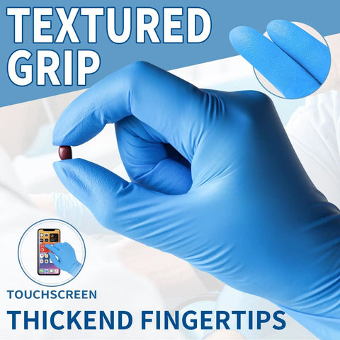 Blue Nitrile Disposable Exam Gloves Thick 3.5 Mil Powder Free Latex Free Medical Office Home Cleaning Food Handling X Large 200 Count Box Built Tough Tear Resistant Grip
