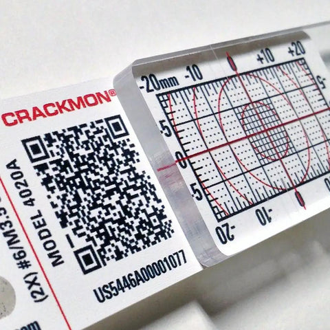 Three Pack Concrete Crack Monitor Kit With Epoxy Adhesive Included, Pro Grade Easy Read Crack Tracking Tools With Precise X Y Grid