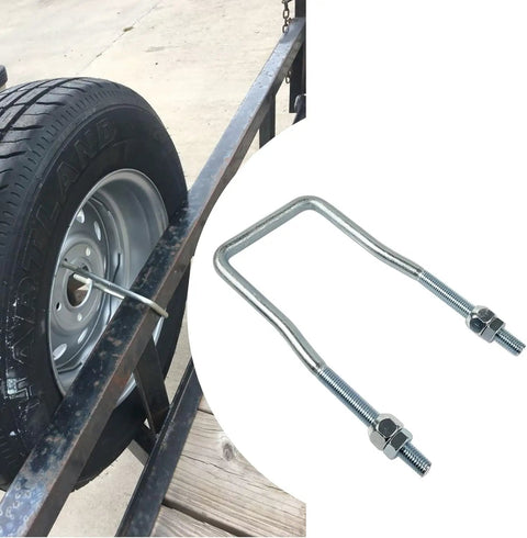 Trailer Spare Tire Mount For Utility Trailers And Boats U Bolt Carrier Holder Side Mount Fits 4 Or 5 Lug Rims Up To 15 Inch Tires
