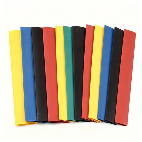 Colorful heat shrink tubing from All In One Wire Terminal Kit With 678 Copper Connectors Ring Fork Spade And Quick Disconnects Plus 328 Heat Shrink Tubing