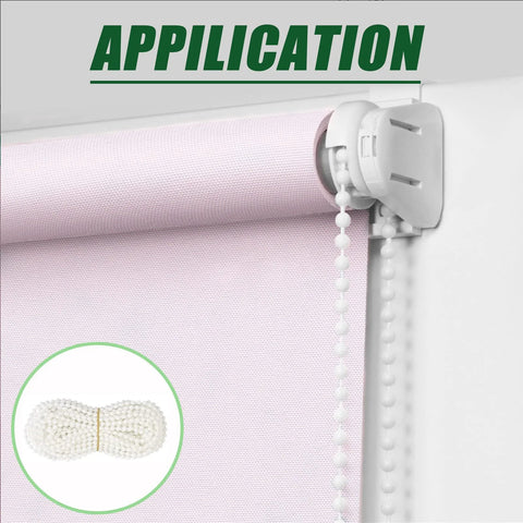Bead Chain Cord For Roller Blinds Replacement Parts White Plastic Bead Chain 10 Meters Long With 10 Connectors in use on blind