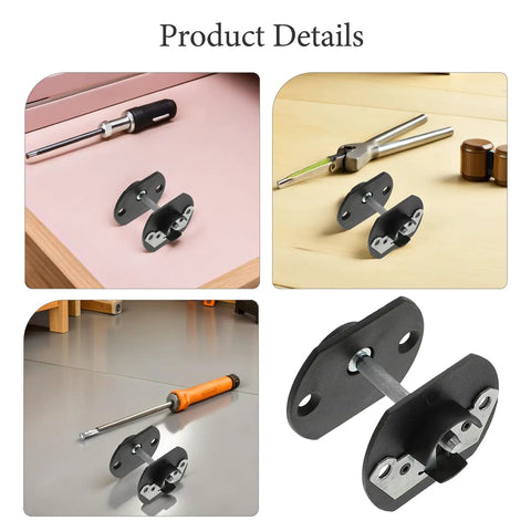 Five Sets Interlocking Sectional Sofa Connectors Brackets Pin Style For Stable Couch Assembly shown with tools