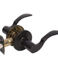 Monterey Lever Passage Set In Aged Oil Rubbed Bronze Six Pack Contractor Kit With Adjustable Backset, Interchangeable Latch