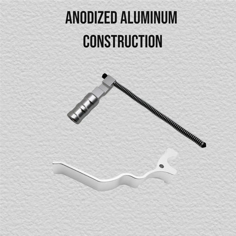 Extended Lever And Handle For 10 22 Combo Replacement Accessories Aluminum Anodized Silver Upgrade with visible parts