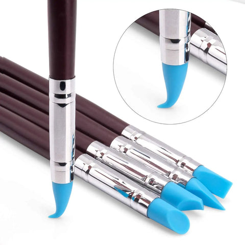 10 Pack Blue Silicone Tip Pens For Dental Resin And Clay Modeling Rock Solid Wood Handles Hella Versatile Sculpting Tools Total Game Changer For Every DIY Maker Smooth Vibe