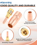 Premium 28 Piece.030 Inch Mig Welding Gun Consumables Kit with brass and copper nozzles for durable welding connections.